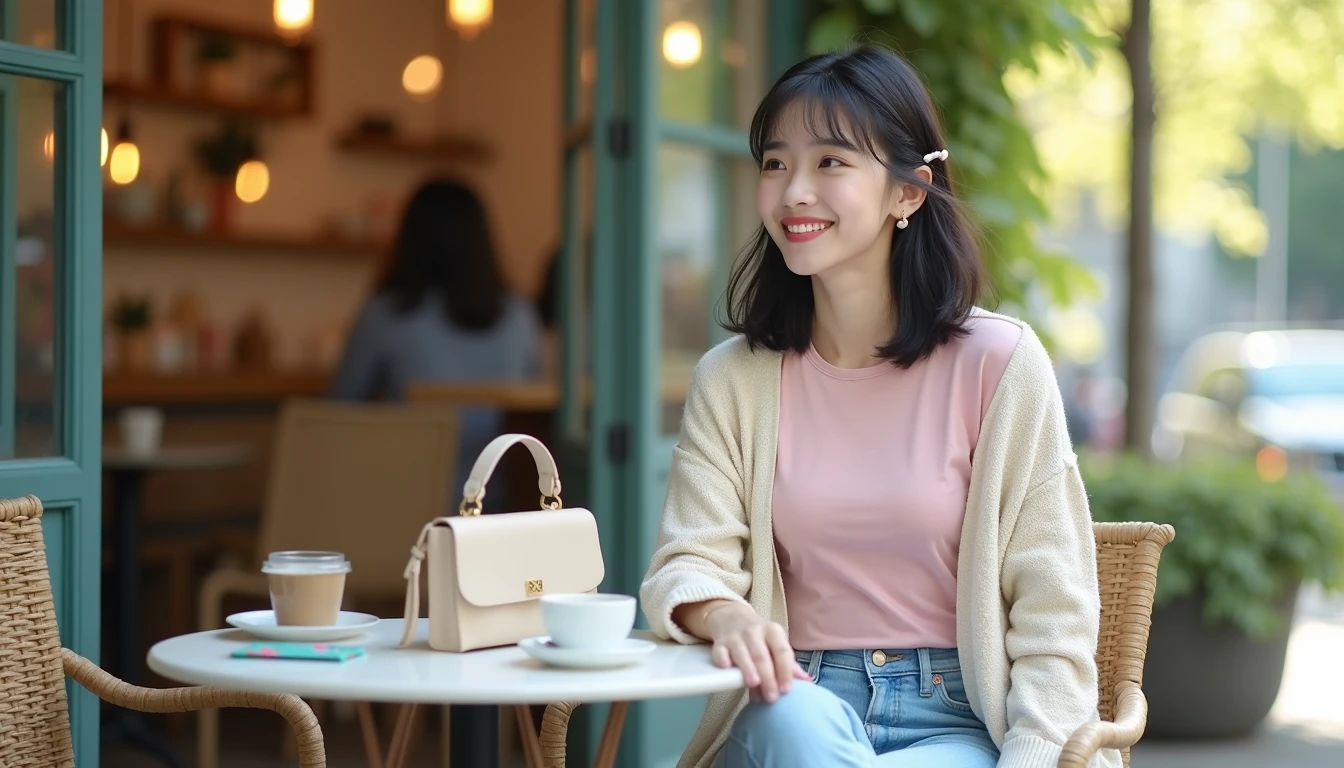Simple Date Outfits for College Girls Who Like Soft Korean Style