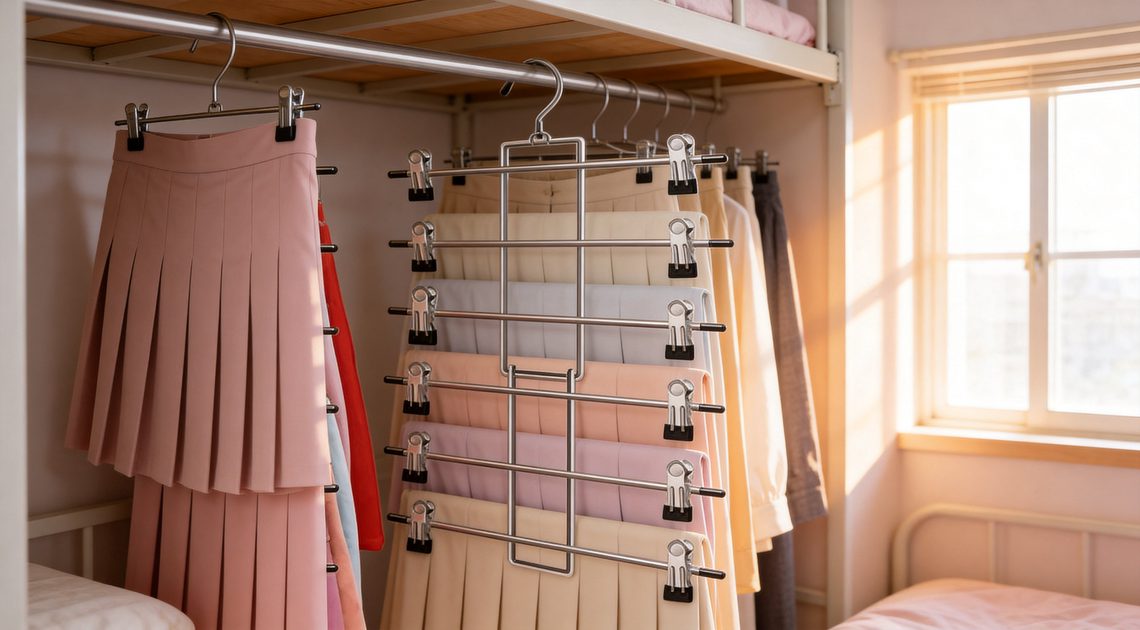 How Space Saving Hangers Became My Favorite Dorm Closet Organizer