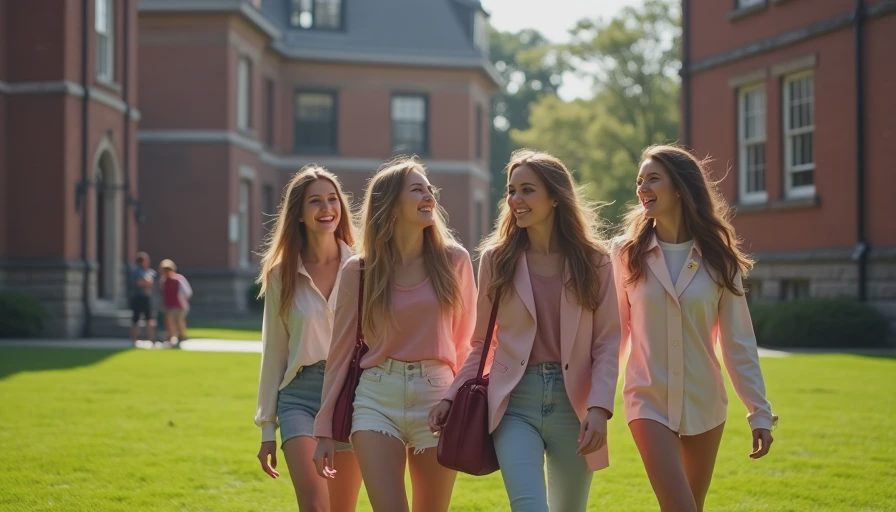Visual context for soft korean inspired campus outfits for college girls
